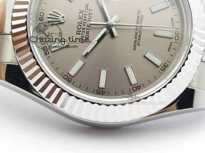 MiroTime 0408 DateJust II 41mm SS BP Maker Best Edition Gray Dial On SS Bracelet SA Trendsetting 3736